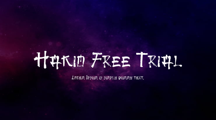 Hakio Free Trial Font