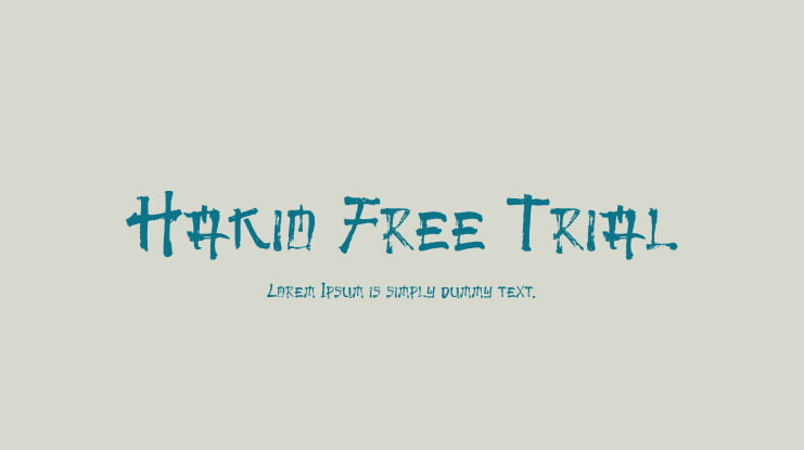 Hakio Free Trial Font