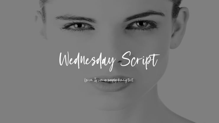 Wednesday Script Font