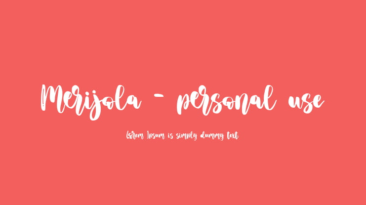 Merijola - personal use Font