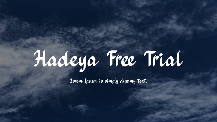 Hadeya Free Trial Font