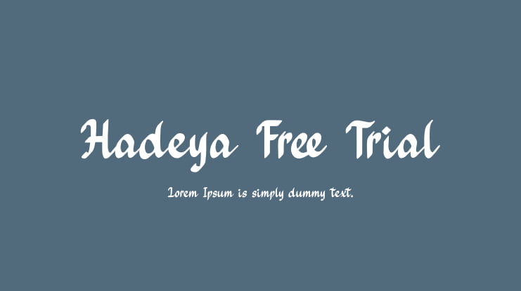 Hadeya Free Trial Font