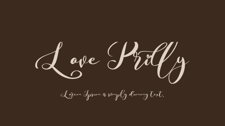 Love Prilly Font