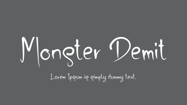 Monster Demit Font