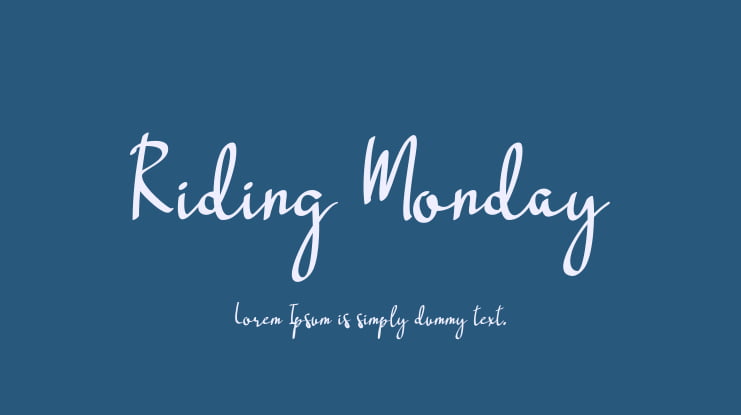 Riding Monday Font