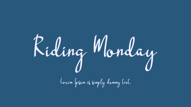 Riding Monday Font