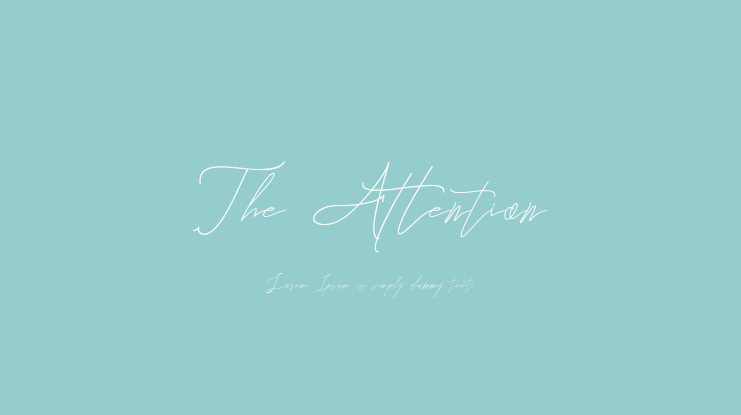 The Attention Font