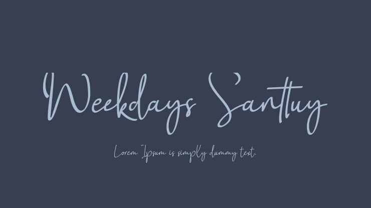 Weekdays Santtuy Font
