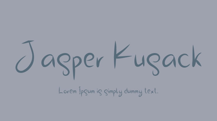Jasper Kusack Font
