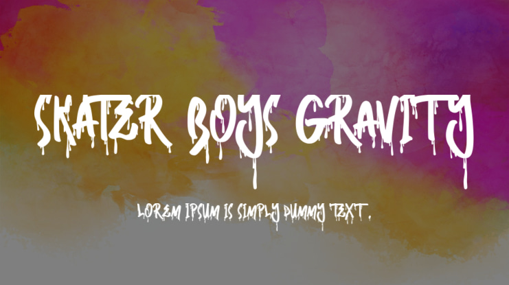 Skater Boys Gravity Font Family