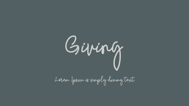 Giving Font