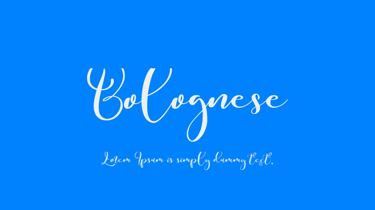 Bolognese Font