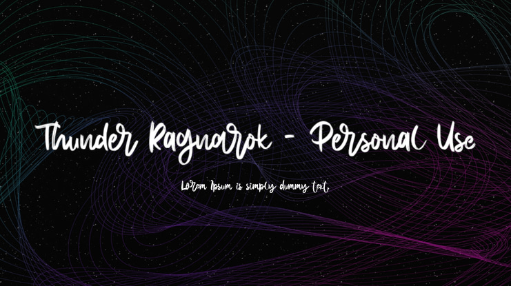 Thunder Ragnarok - Personal Use Font