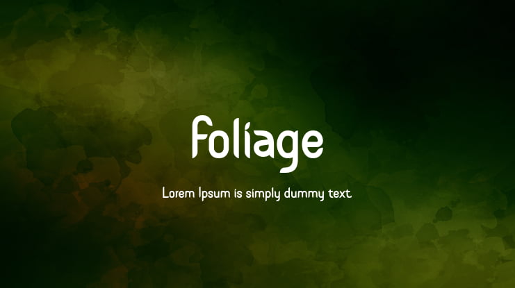 Foliage Font