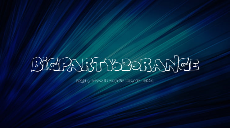 BigPartyO2Orange Font