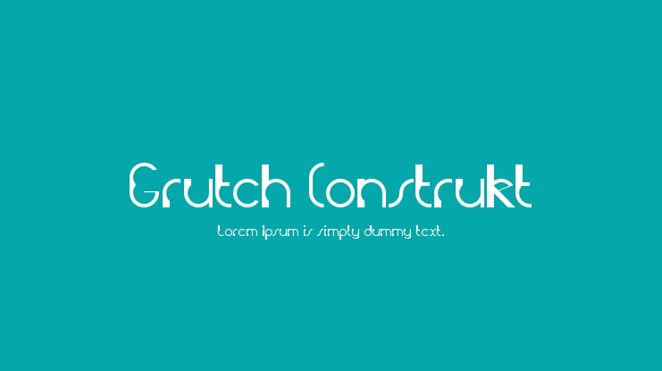 Grutch Construkt Font
