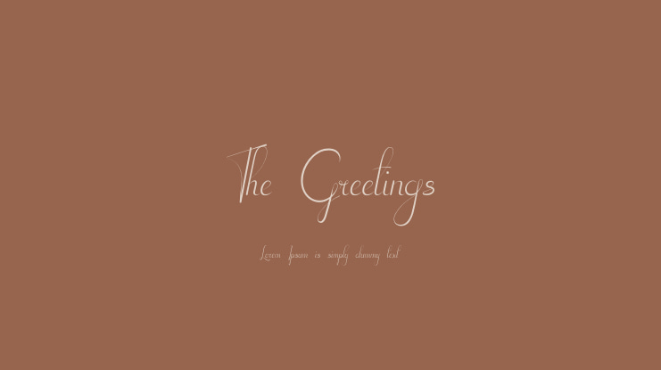 The Greetings Font