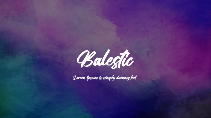 Balestic Font
