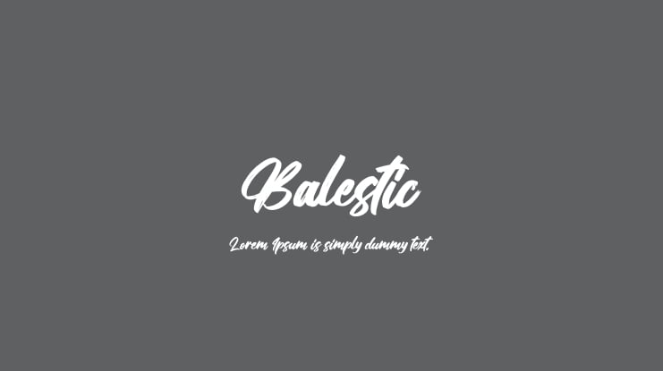 Balestic Font