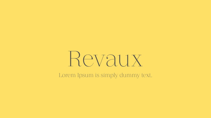Revaux Font
