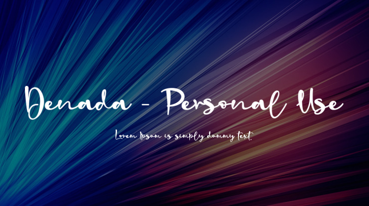 Denada - Personal Use Font