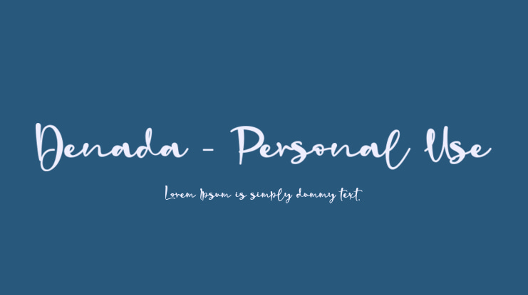 Denada - Personal Use Font