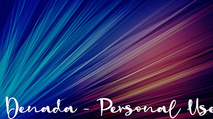 Denada - Personal Use Font