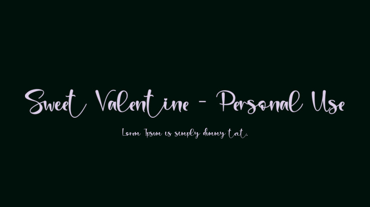 Sweet Valentine - Personal Use Font