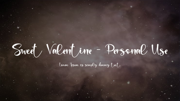 Sweet Valentine - Personal Use Font