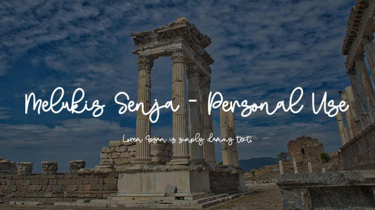 Melukis Senja - Personal Use Font