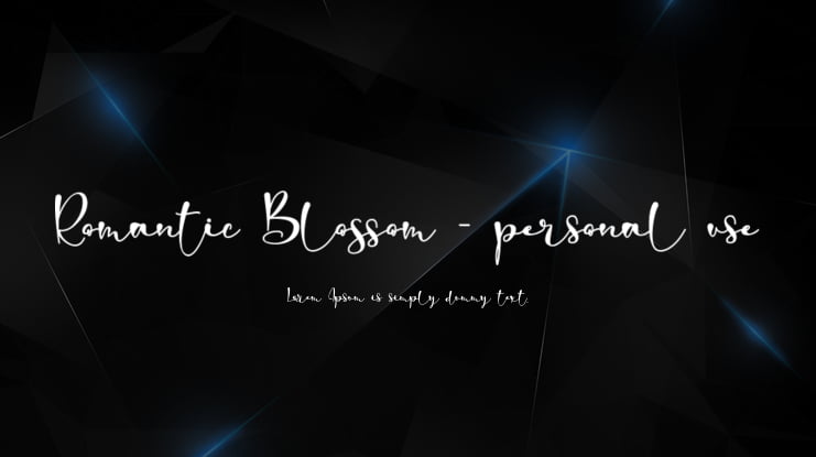 Romantic Blossom - personal use Font