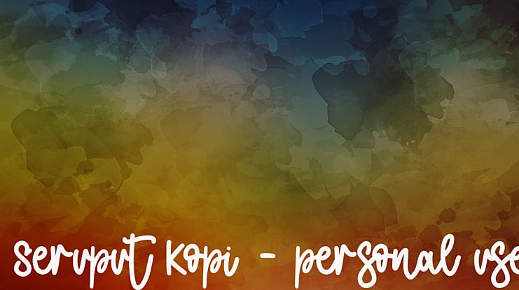 Seruput Kopi - personal use Font