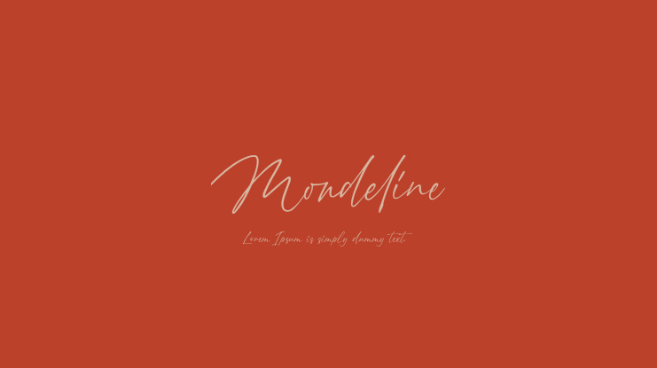 Mondeline Font