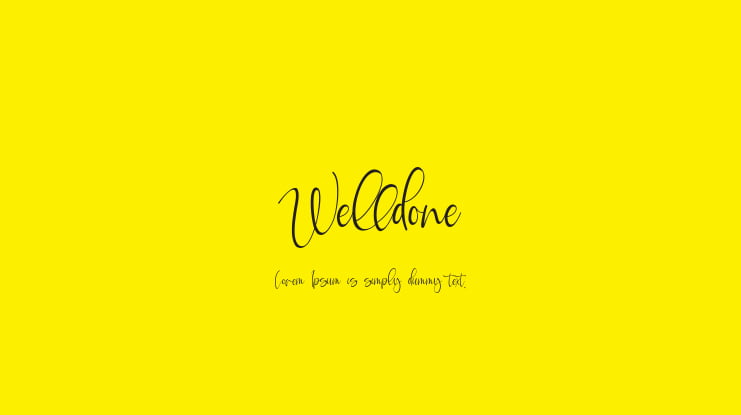 Welldone Font