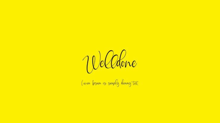Welldone Font