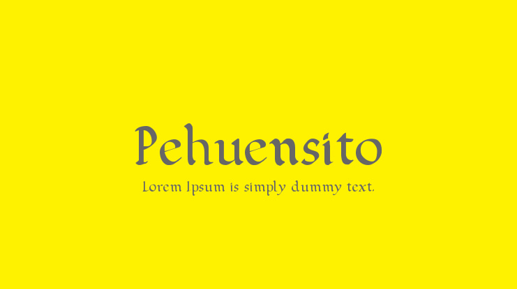 Pehuensito Font
