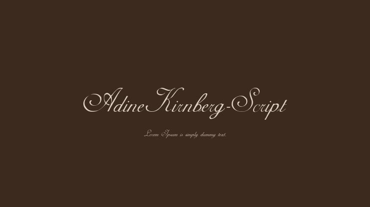 AdineKirnberg-Script Font
