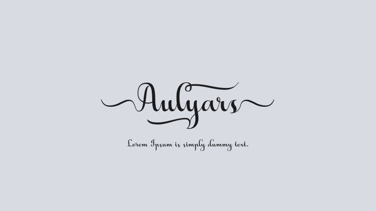 Aulyars Font Family