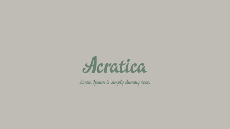 Acratica Font
