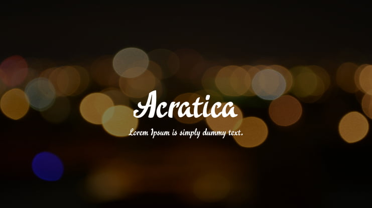 Acratica Font