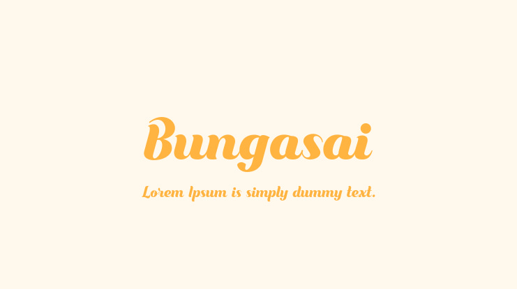 Bungasai Font
