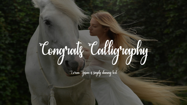 Congrats Calligraphy Font