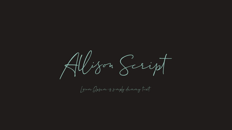 Allison Script Font