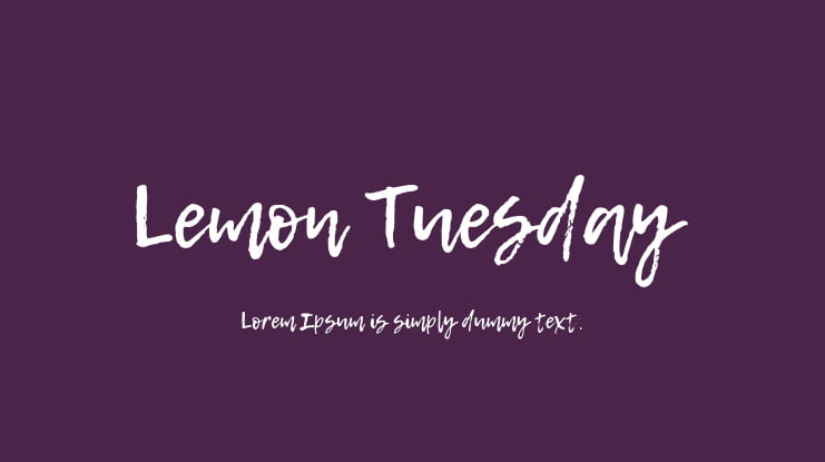 Lemon Tuesday Font