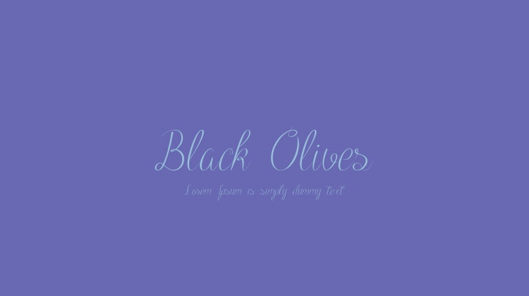 Black Olives Font