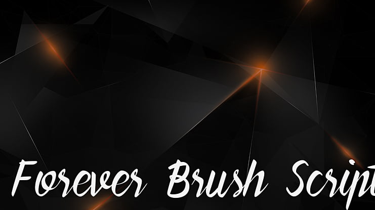 Forever Brush Script Font