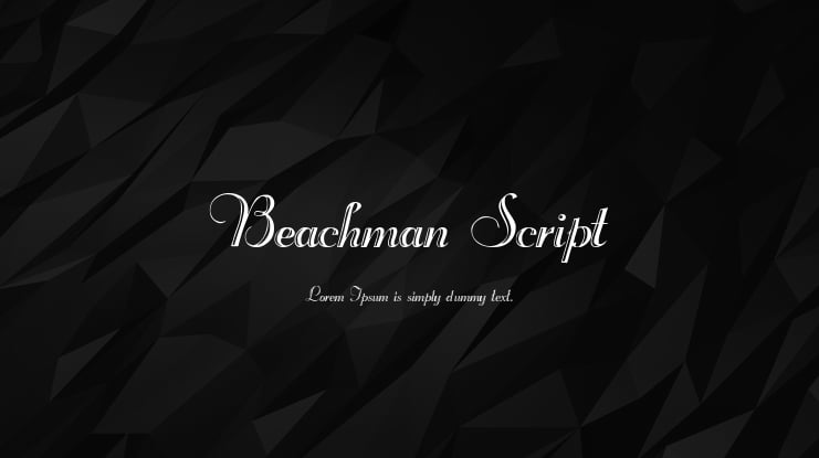 Beachman Script Font