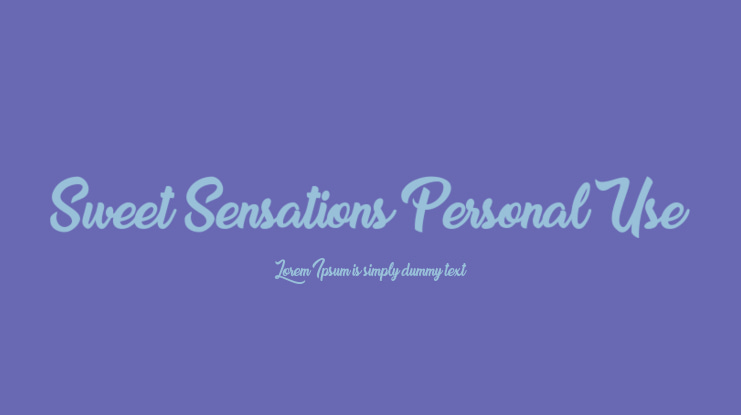 Sweet Sensations Personal Use Font