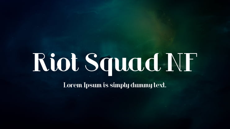 Riot Squad NF Font