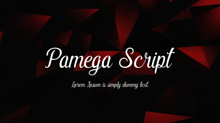 Pamega Script Font